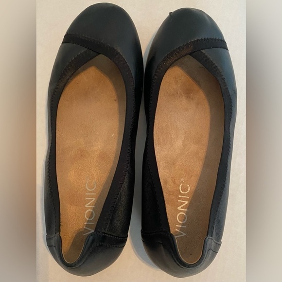 VIONIC CAROLL BALLET FLAT Black Womens Size 6.5 - Picture 1 of 11